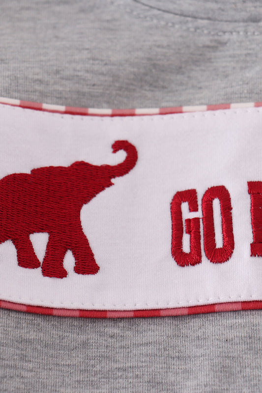 Alabama embroidery gingham pants set