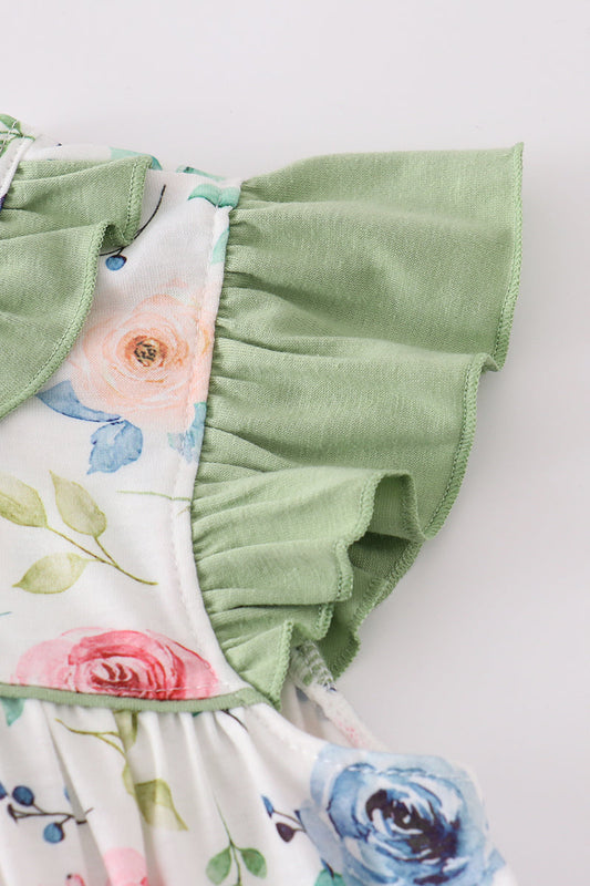 Green garden rose set