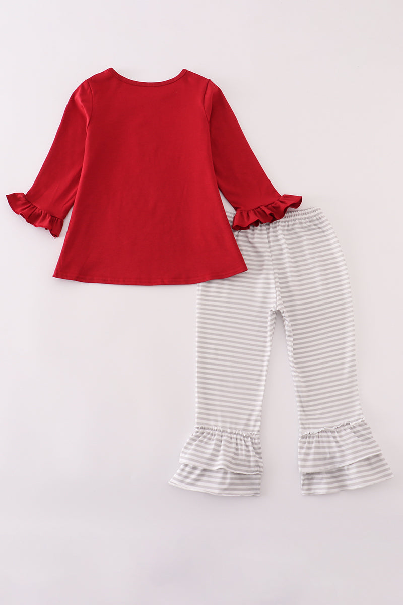 Alabama roll tide elephant applique stripe pants set