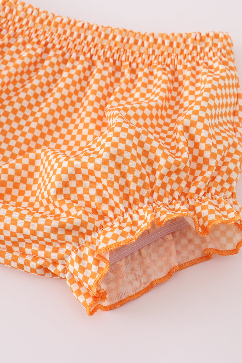 Orange Tennessee go vols applique bloomer set