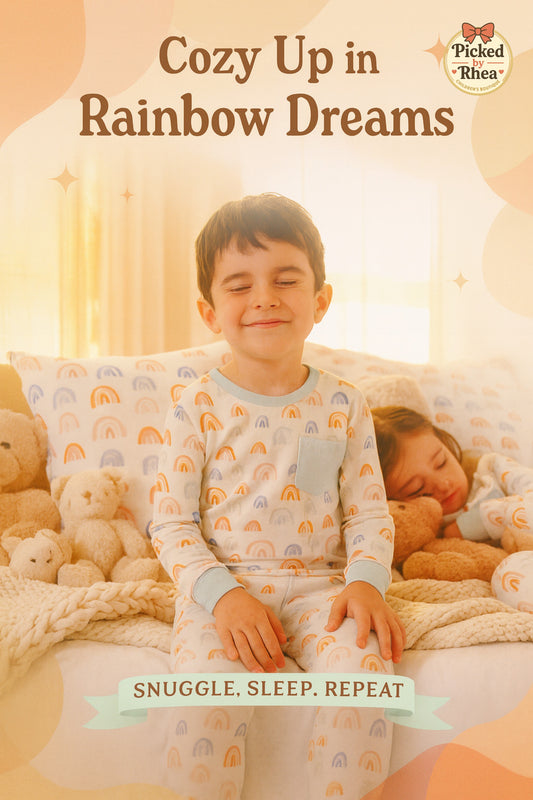 watercolor-rainbow-print-boy-pajamas-set