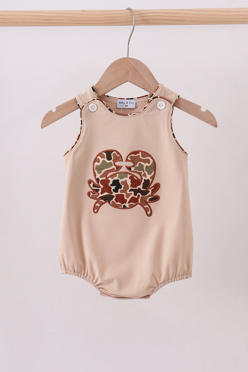 Camouflage crab applique bubble