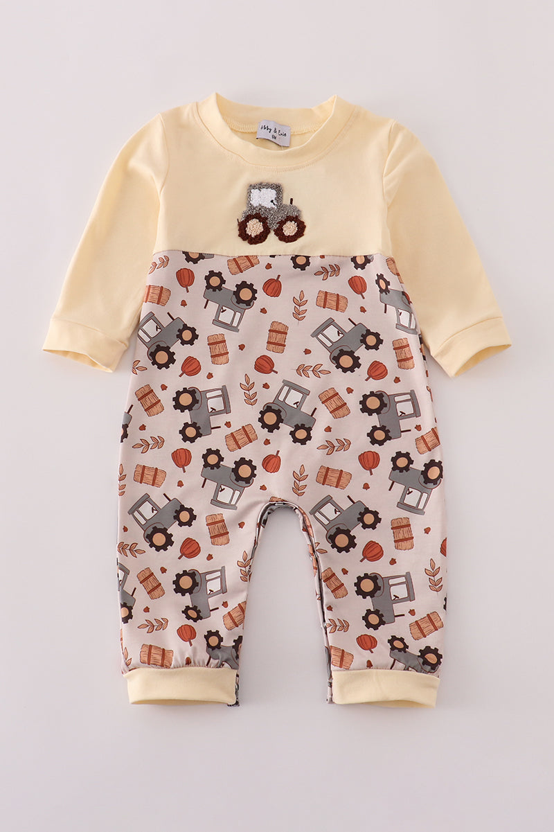 harvest-tractor-print-long-sleeve-romper