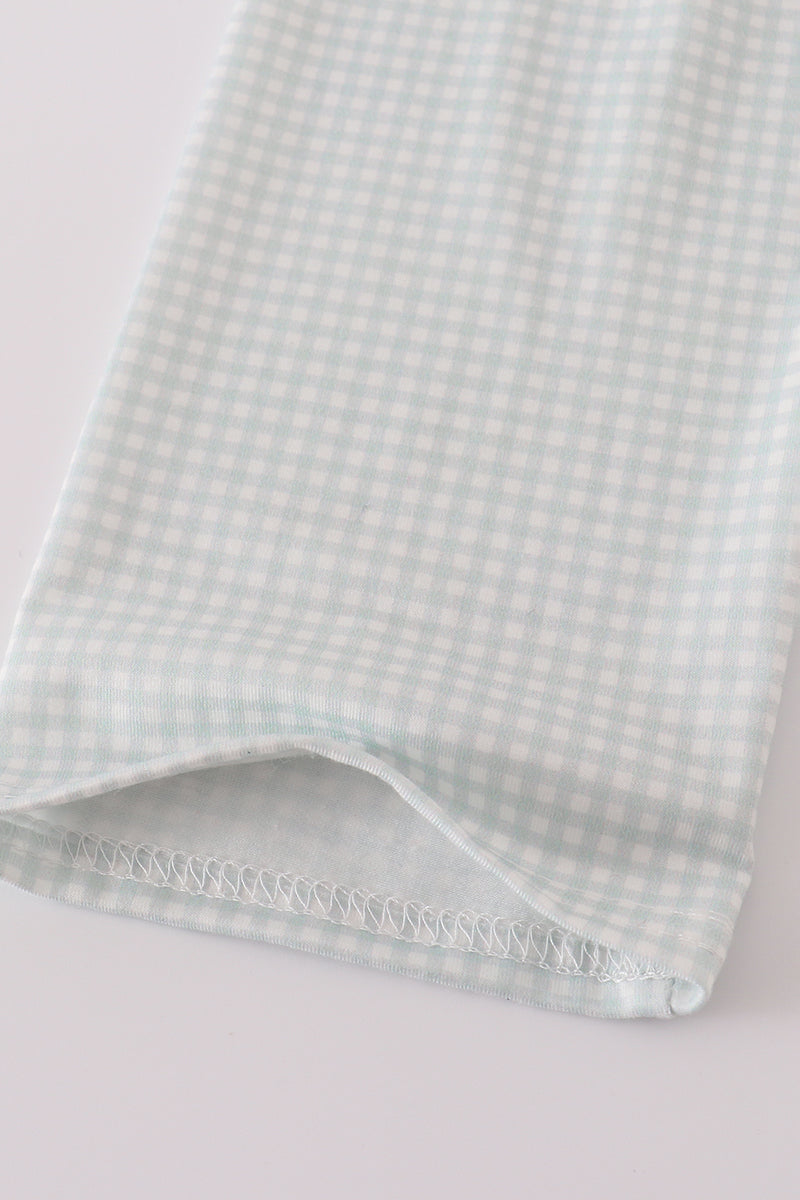 Blue boots embroidery pants set