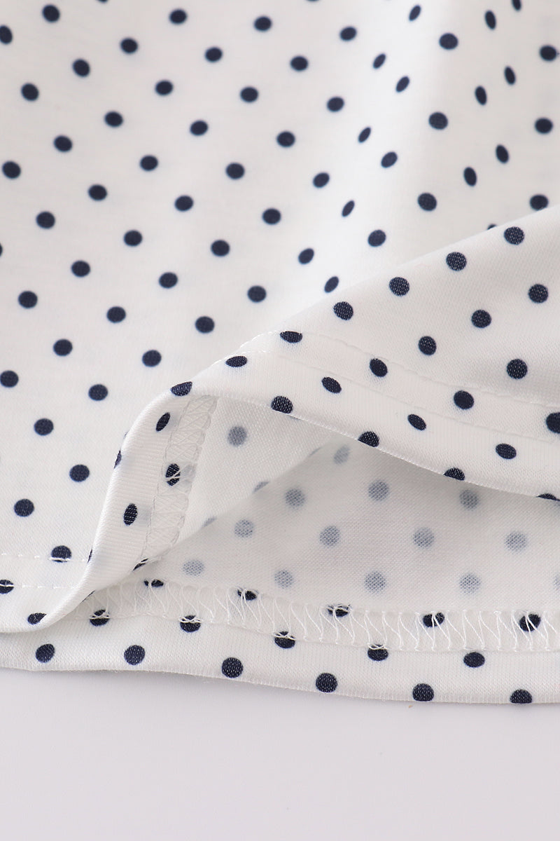 Red cake embroidery dot dress