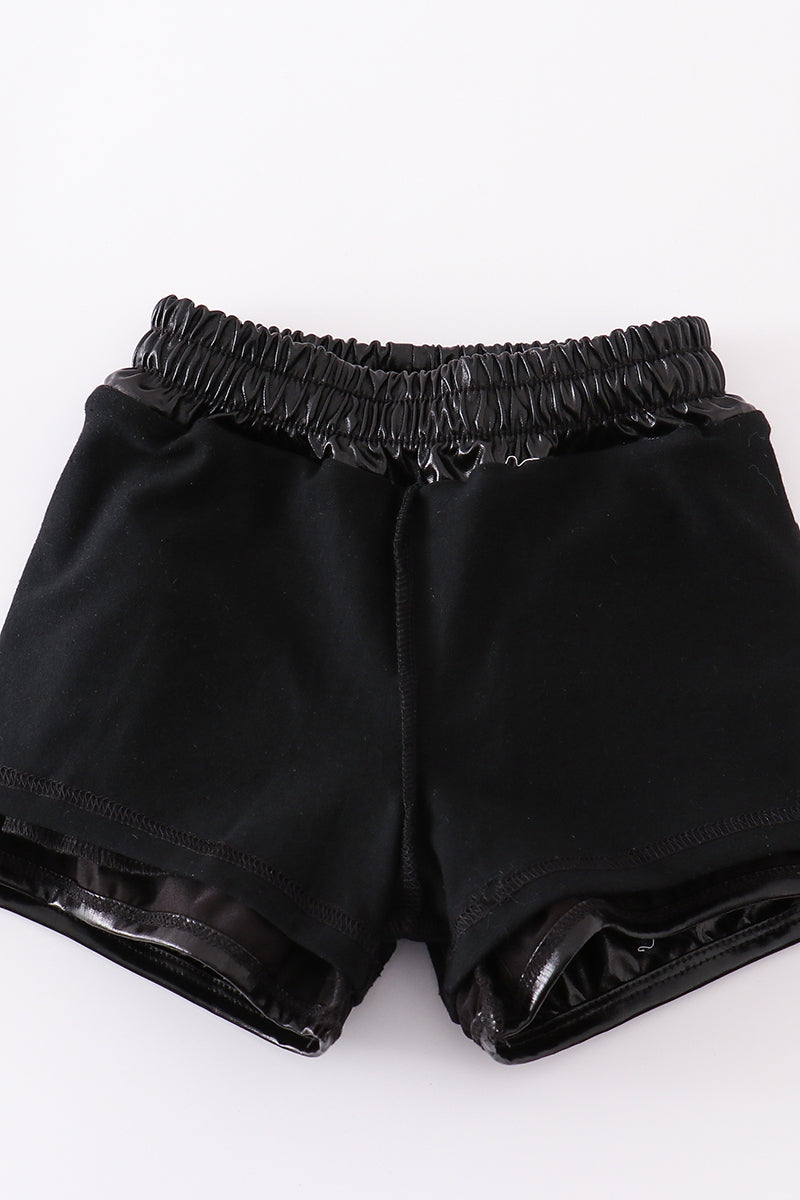 Black laser shorts