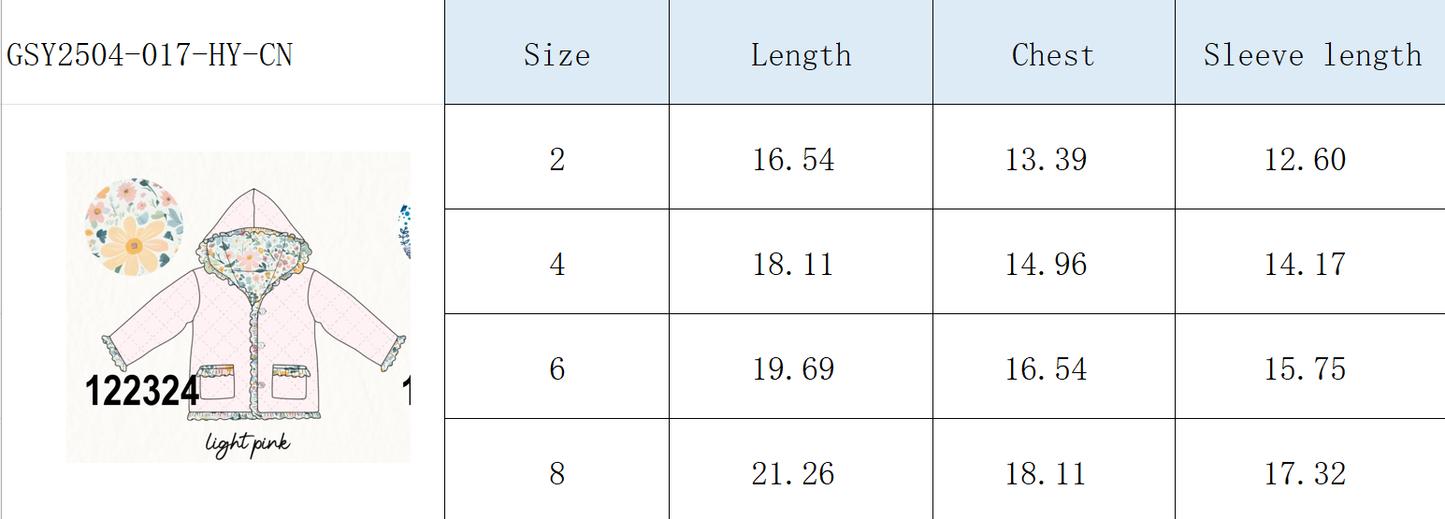 Blue floral print ruffle quilted jacket