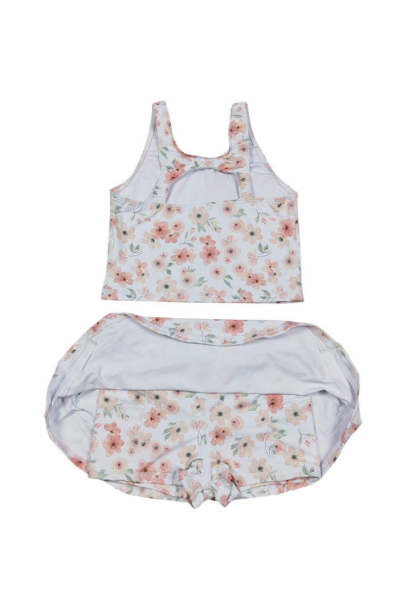 Petal whisper print girl 2pc swimsuit