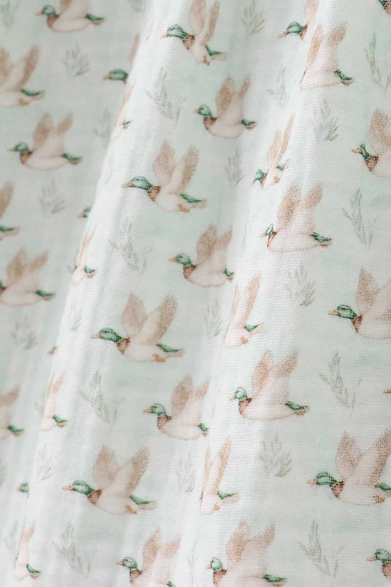 Premium duck print muslin dress