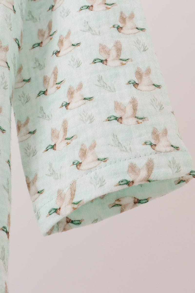 Premium duck print muslin top