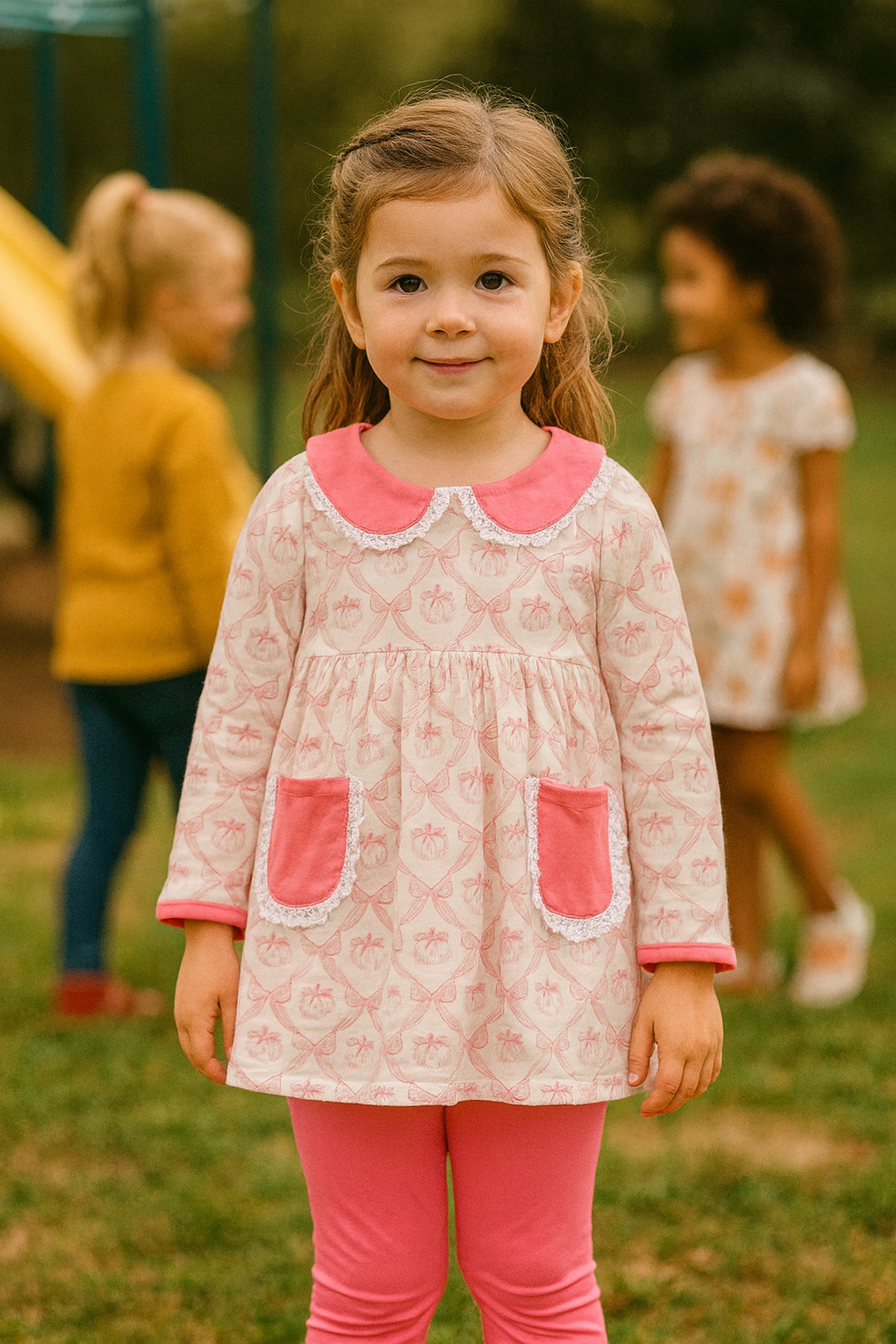 pink-bow-pocket-tunic-leggings-set