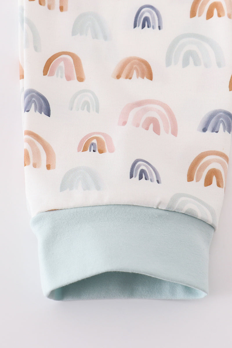 watercolor-rainbow-print-boy-pajamas-set