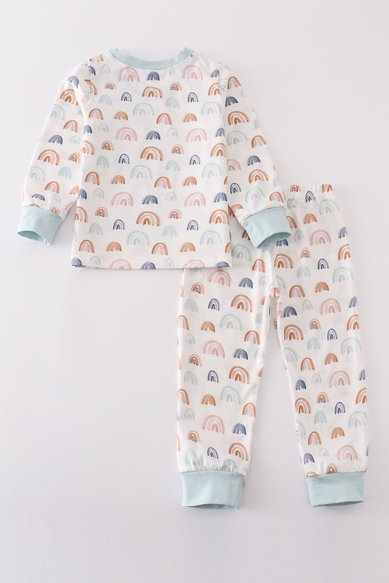watercolor-rainbow-print-boy-pajamas-set