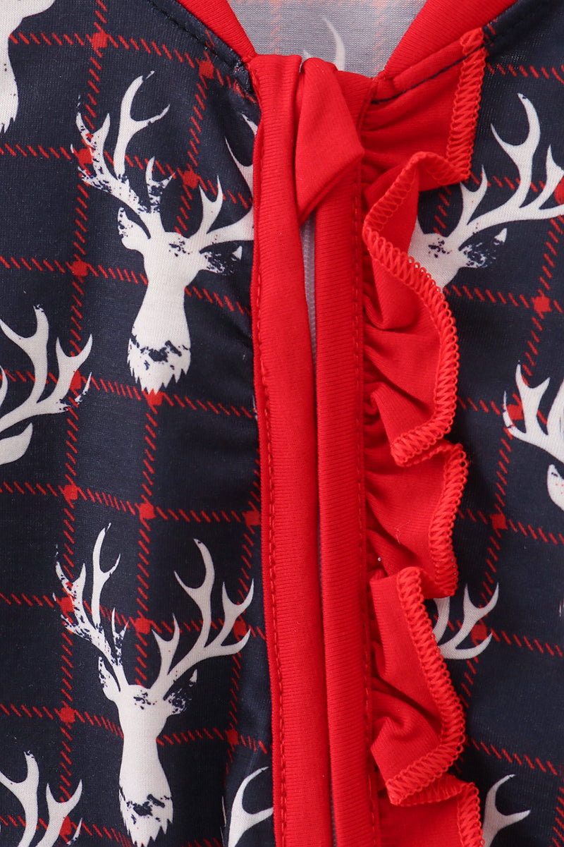 navy-reindeer-plaid-ruffle-zip-romper