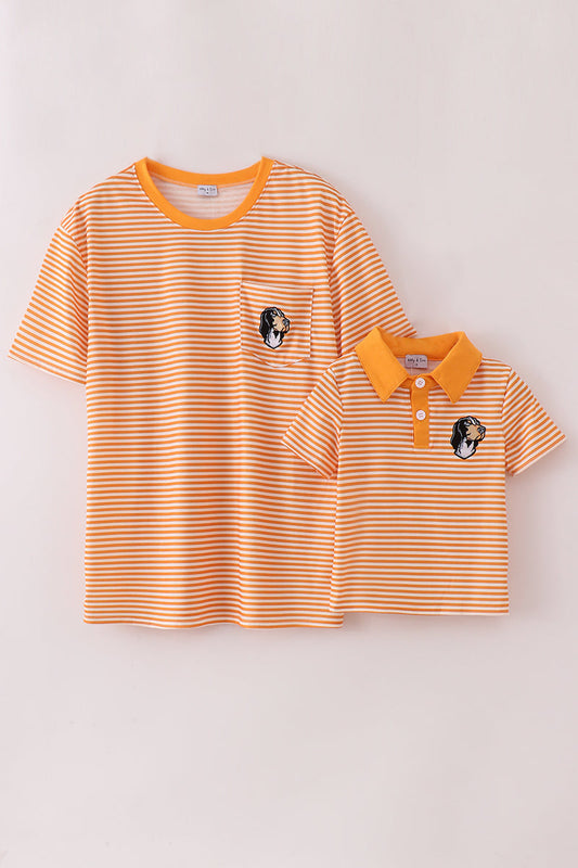 Orange tennessee applique stripe shirt