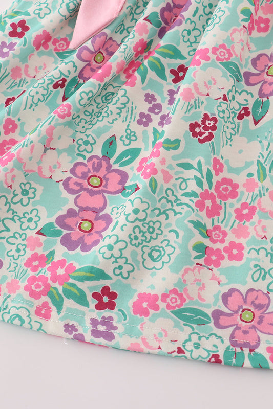 Green dream garden ruffle dress