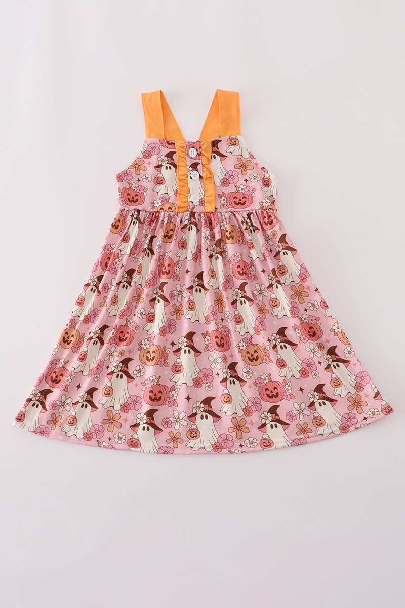 ghost-pumpkins-ruffle-strap-twirl-dress