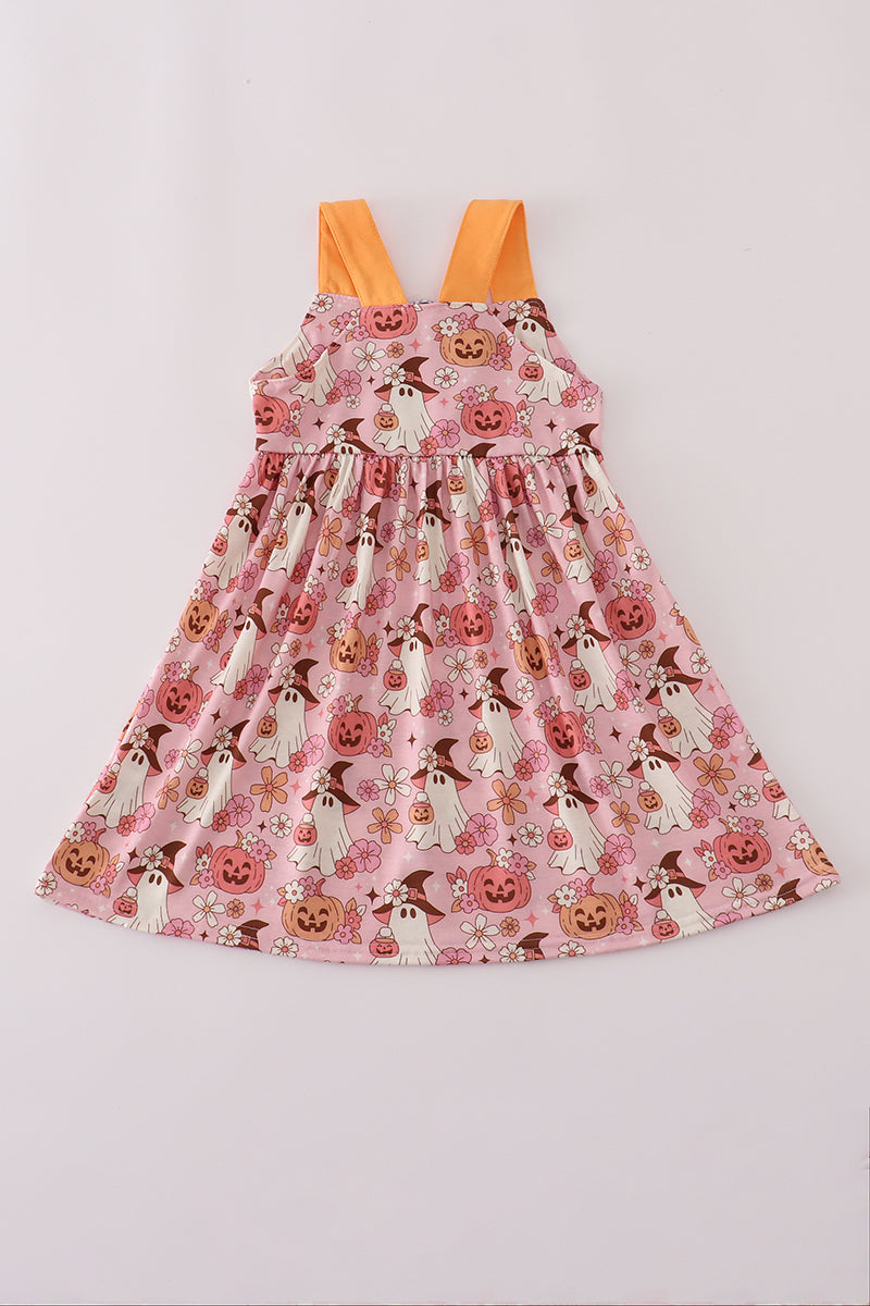 ghost-pumpkins-ruffle-strap-twirl-dress