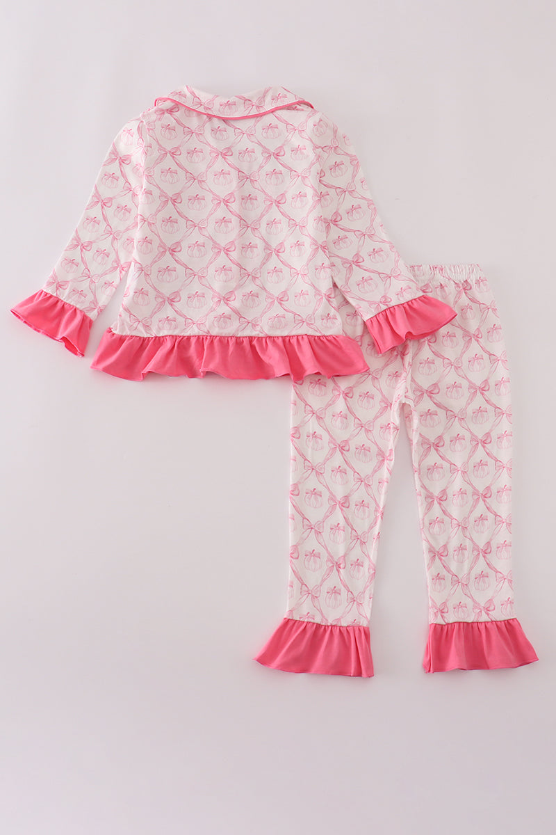 pink-bow-ruffle-pajama-set