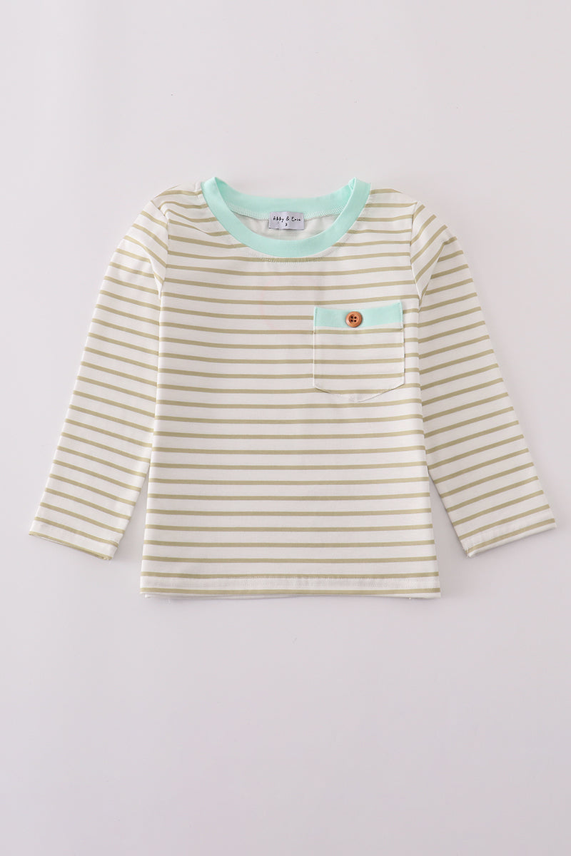 Khaki stripe top