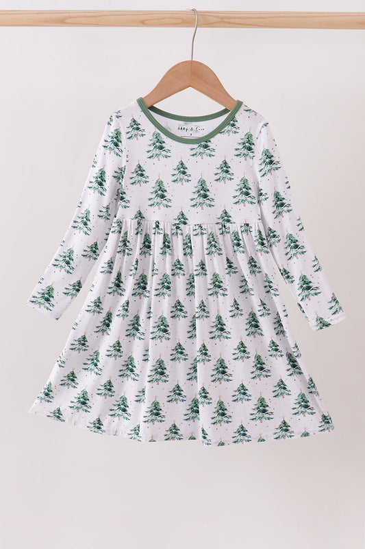 Green christmas tree bamboo dress