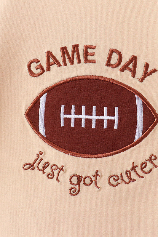 Game day football applique bloomer set