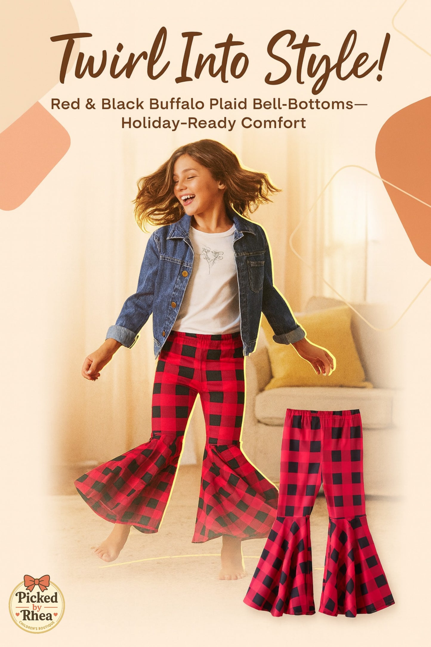 red-black-buffalo-plaid-bell-bottom-pants